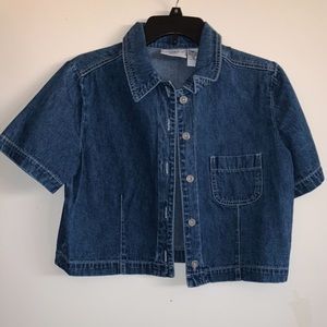 Cropped denim jacket/top